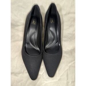 Cosy Island black Seren Touch Pointed Toe Heeled Pump excellent size 8.5 women's